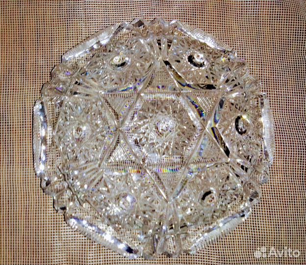 Ваза-фруктовница и хрустальная пепельница СССР