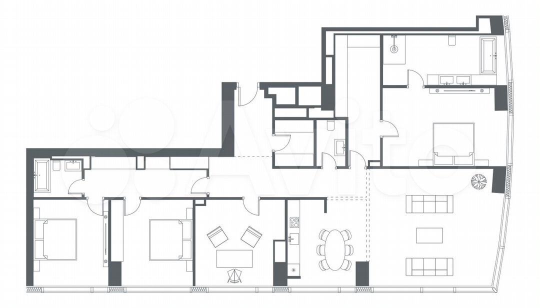 5-к. квартира, 195,1 м², 63/67 эт.