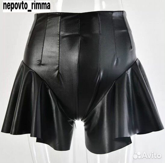 Юбка шорты кожаные сексуальные pole dance