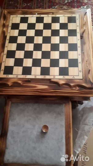 3 в 1 шашки, шахматы, нарды(столик, 2 табуретки)