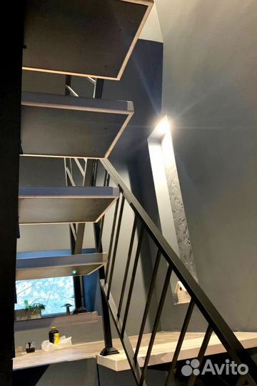 Лестницы на металлокаркасе под ключ