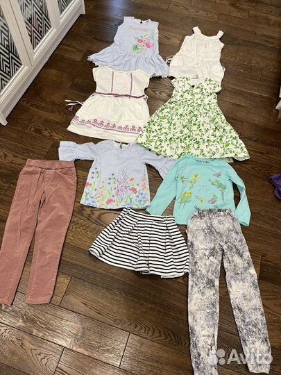 Летние платья, брюки, лонгслив для девочки 122-128