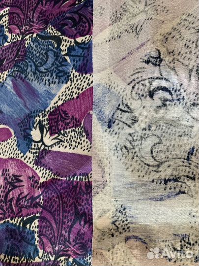 Сиреневая плотная ткань СССР винтаж