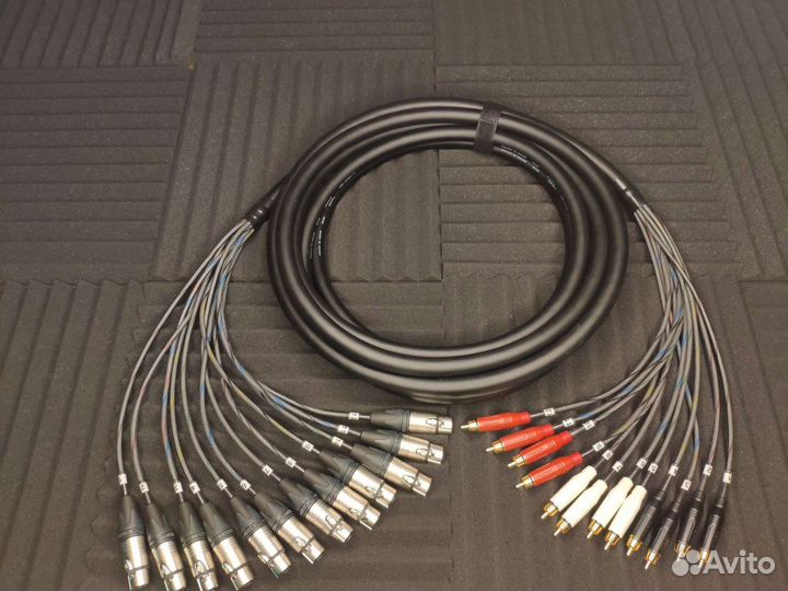 Мультикор 12 xlr гн. На 12 Rca L-4E3-12P