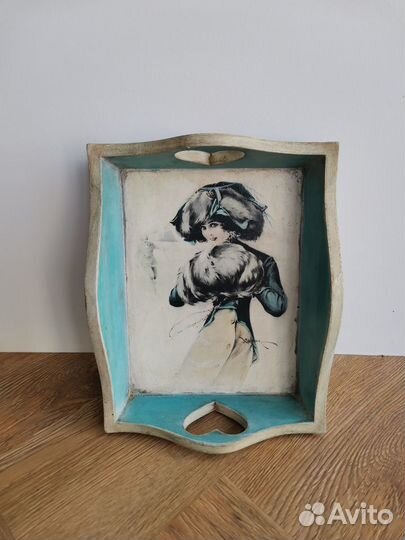 Поднос деревянный ручная работа