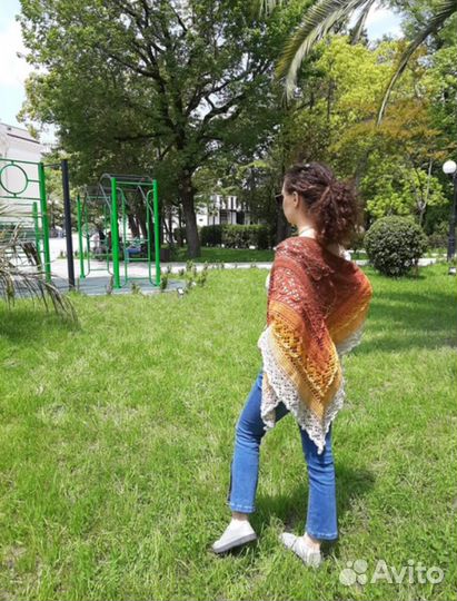 Шаль, ручная работа )