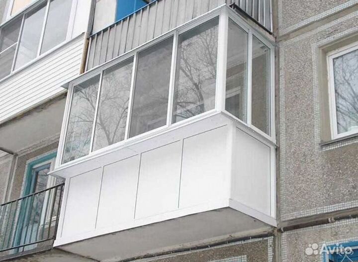 Остекление балконов и лоджий в рассрочку N4804