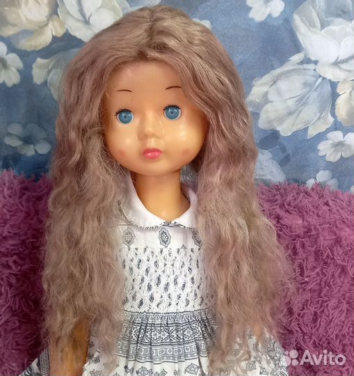 Парик для куклы. Пепельный блонд. Окружн. 28-36 см