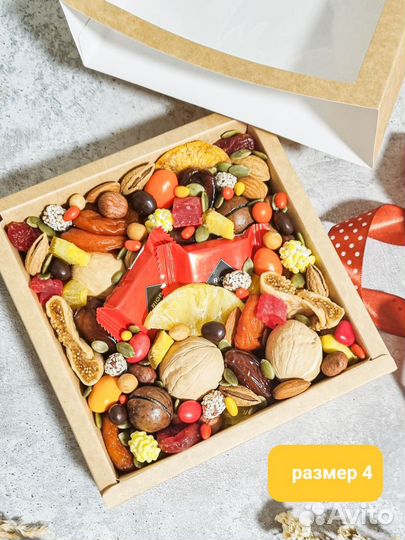 Ореховый бокс коробка с орехами вкусный подарок