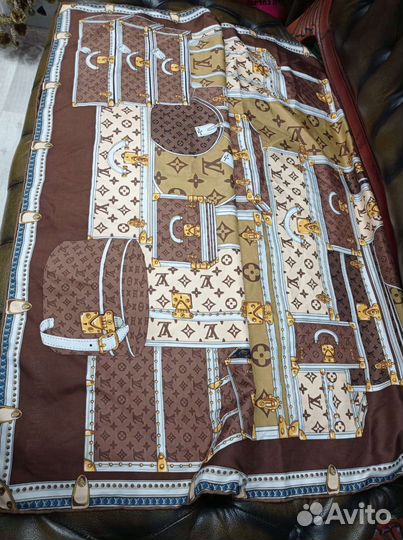 Платок шелковый 95см louis vuitton италия