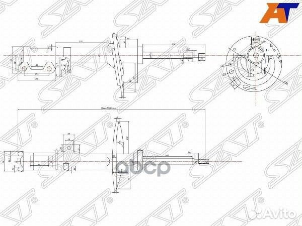 Стойка задняя toyota camry/windom/lexus ES300 0