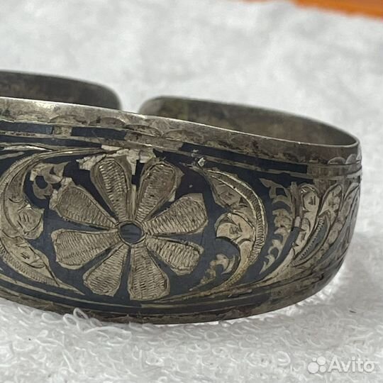 Серебряный браслет кубачи 875 проба СССР (сзр)