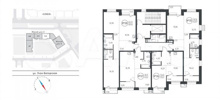 1-к. квартира, 41,4 м², 7/10 эт.