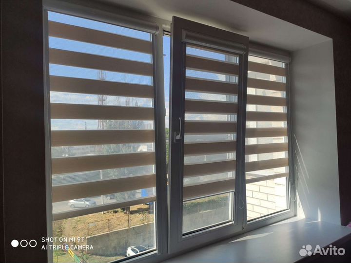 Рулонные шторы Зебра (День и ночь)