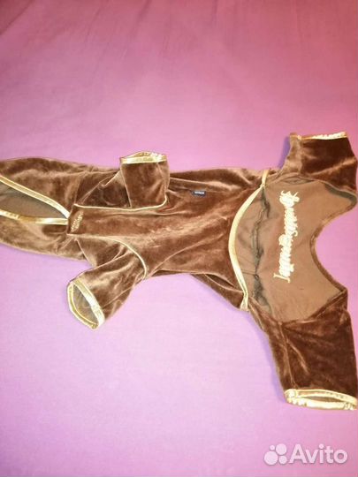 Комбинезон велюровый для средних пород