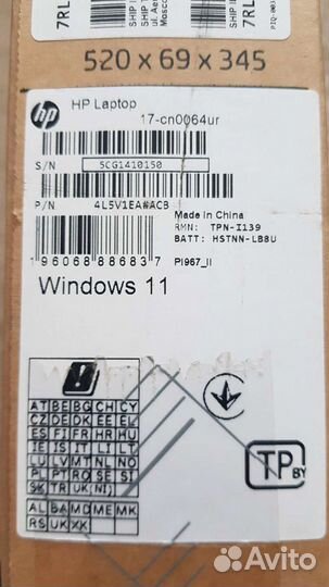 Ноутбук hp 17 full hd Intel Core i3 11 th Gen