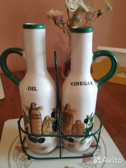 Глиняный кувшин для масла и уксуса б/у