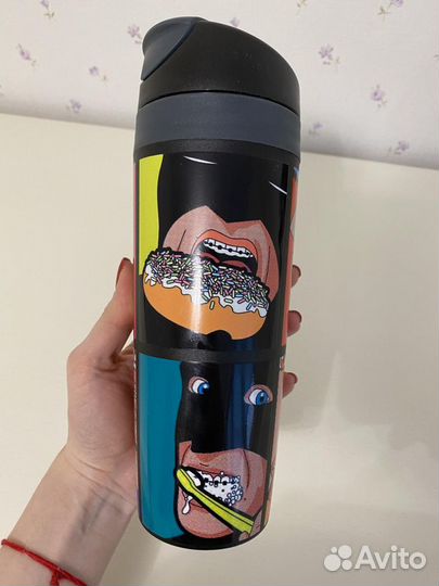 Термокружка пластиковая, тематика брекеты