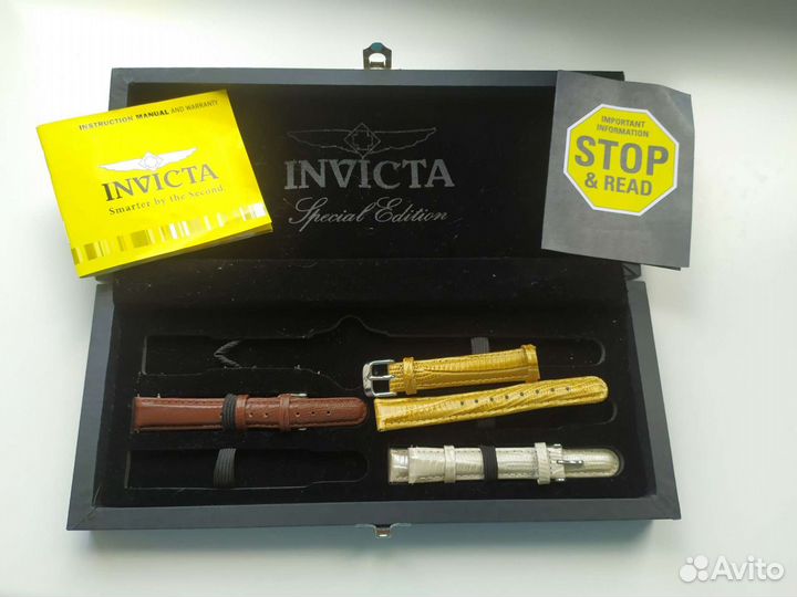 Новый кожаный ремешок для часов Invicta 16мм