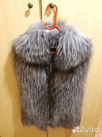 Жилетка меховая женская из чернобурки 44-46