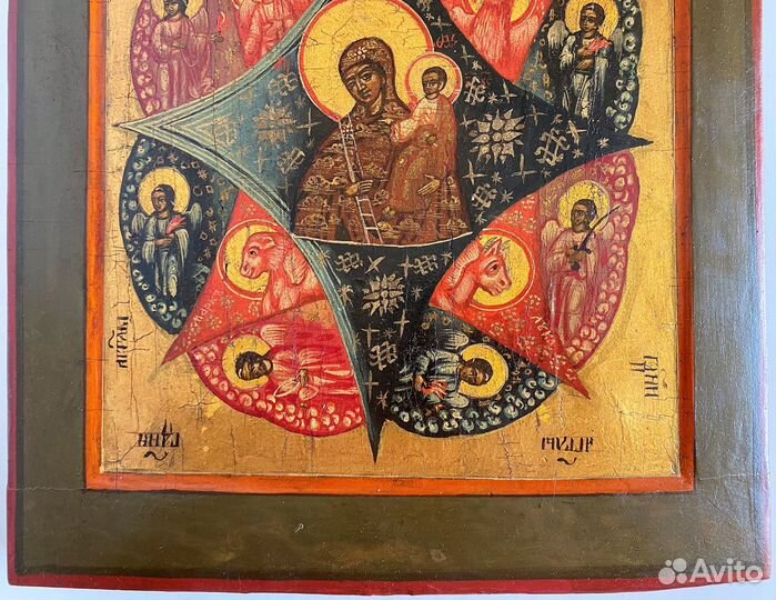 Неопалимая купина ковчег 19 век икона