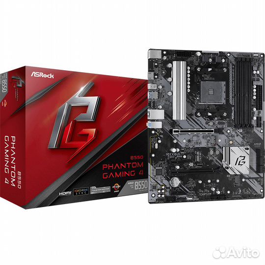 B550 phantom gaming 4, Socket AM4, AMD B550, 4xDDR
