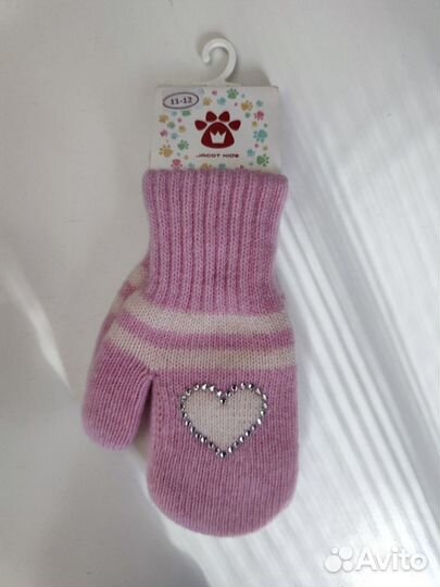 Варежки на девочку 1- 2 года