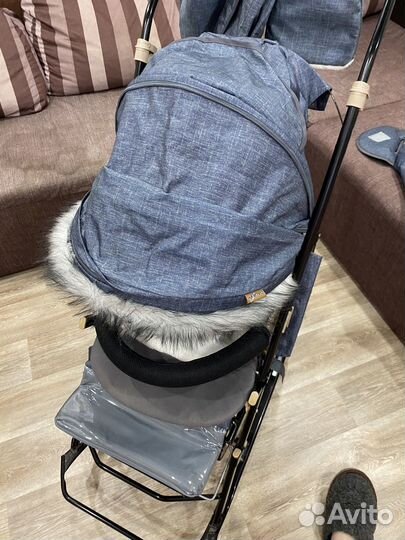 Детские санки коляска