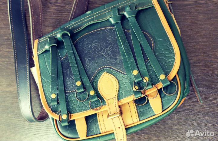 Ягдташ кожаный