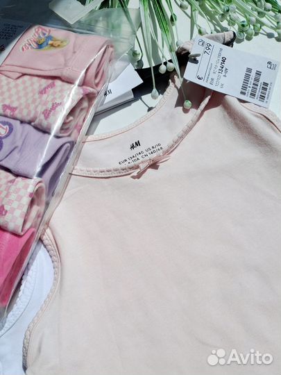 Майки и трусики H&M 134 для девочки