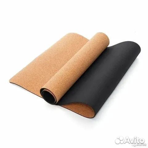 Коврик тпе пробковый 4мм, 6мм для йоги/фитнеса