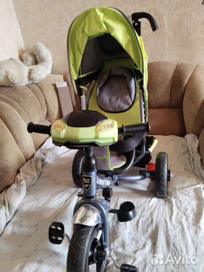 Детский велосипед трехколесный с ручкой
