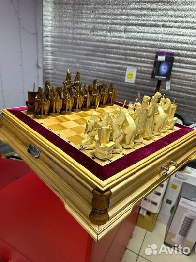 Шахматы + нарды ручной работы