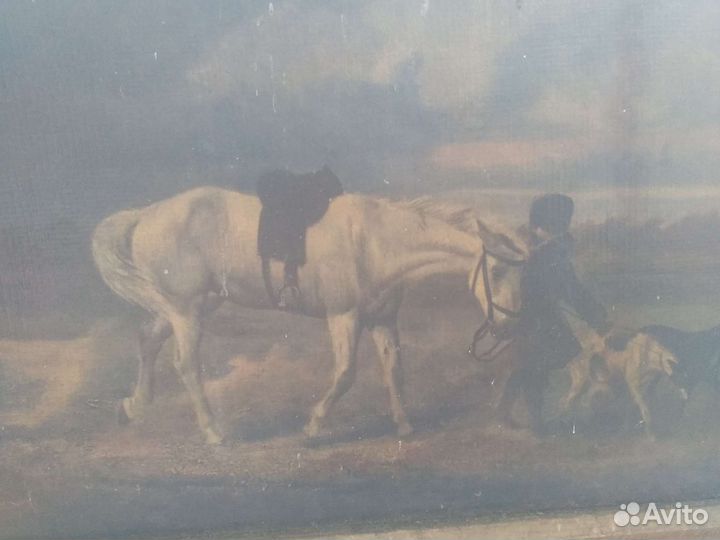 Картины репродукция СССР C охоты (псарь)