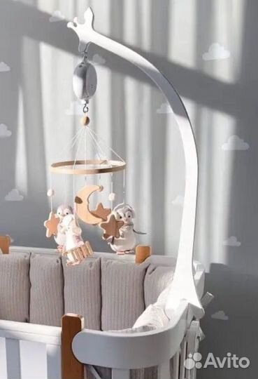 Кронштейн для мобиля деревянный Жираф