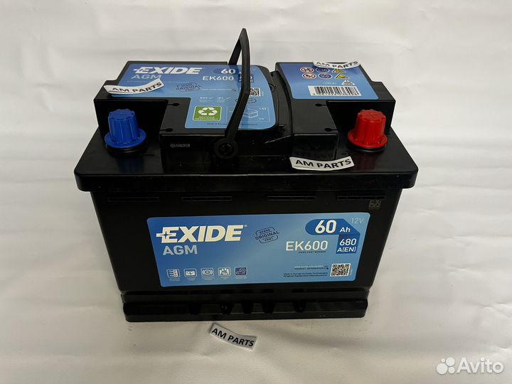 Аккумулятор новый Exide EK600 Start-Stop AGM