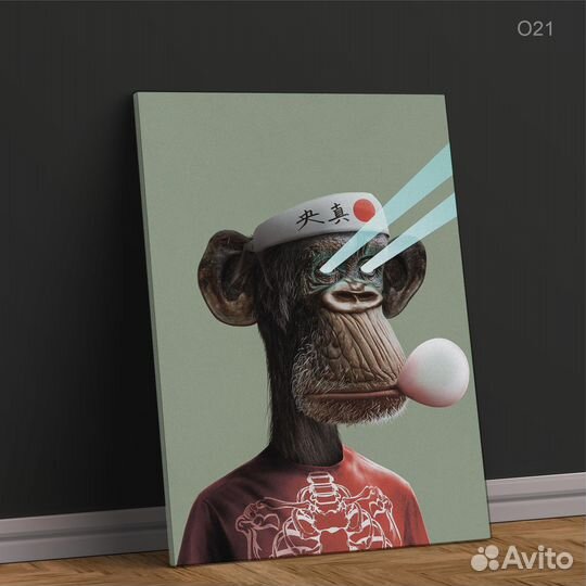 Картины на холсте. Обезьяны prime APE planet PAP