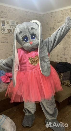 Белый мишка и Слоник поздравление, ростовая кукла