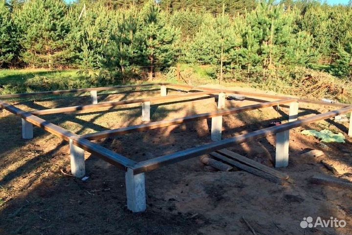 Железобетонные сваи с установкой