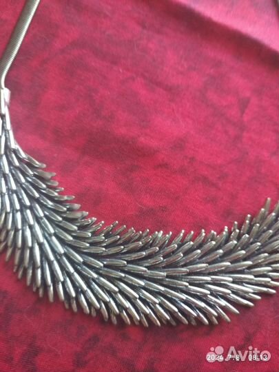 Цепь колье и сережки, бижутерия
