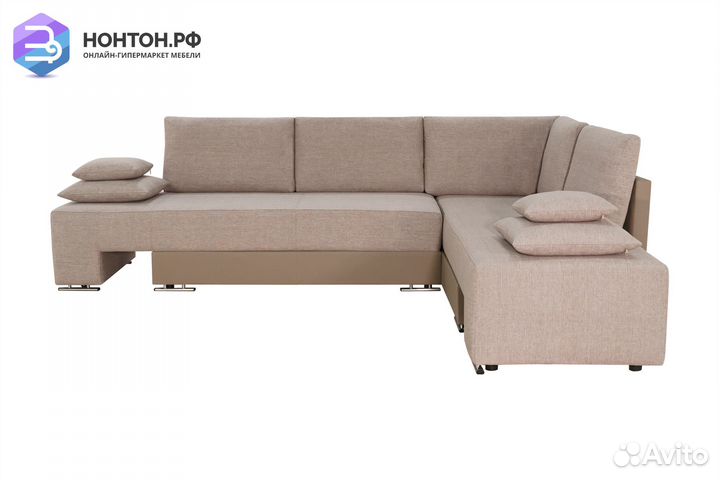 Диван угловой трансформер Премьер светло-бежевый