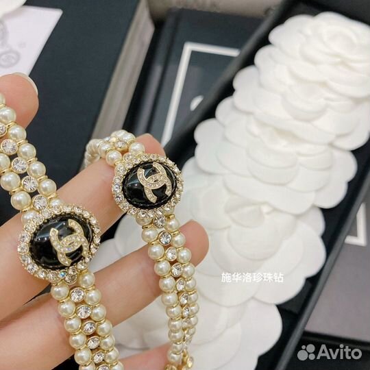 Серьги chanel колье чокер шанель браслет chanel