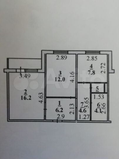 2-к. квартира, 51,9 м², 6/10 эт.