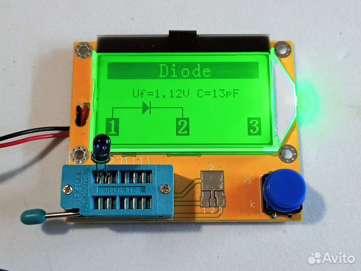 Тестер радиодеталей T4 RLC ESR Пит крона