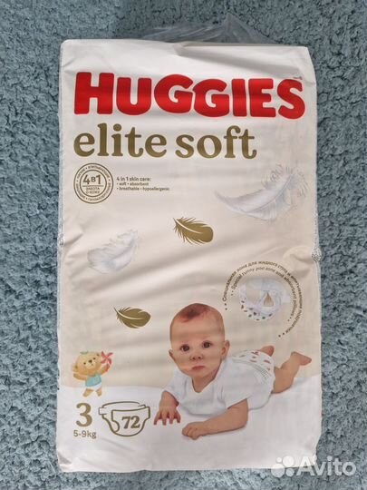 Подгузники huggies elite soft 3