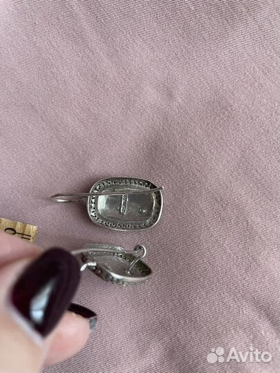 Серьги серебро