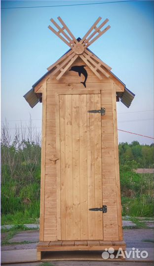 Уличный туалет деревянный WAT894