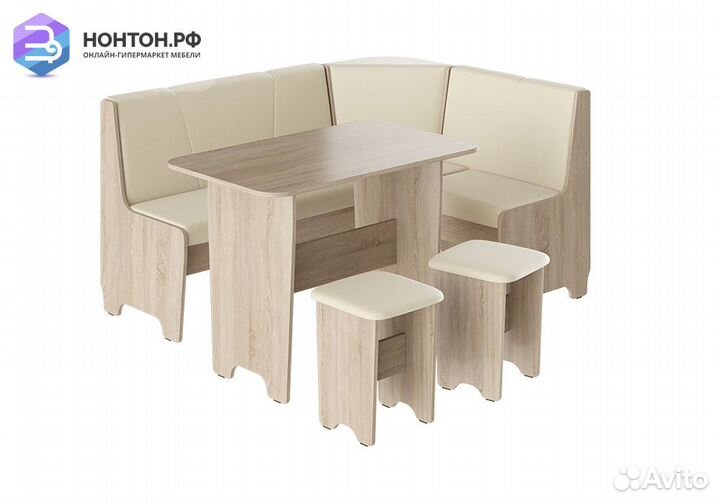 Кухонный уголок Техас исп.1 дуб сонома / экокожа б