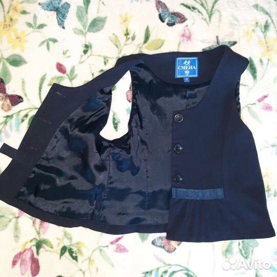 Жилетка школьная синяя 134