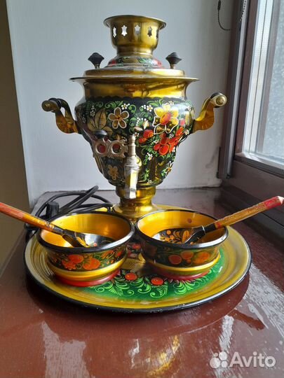 Самовар электрический с подносом